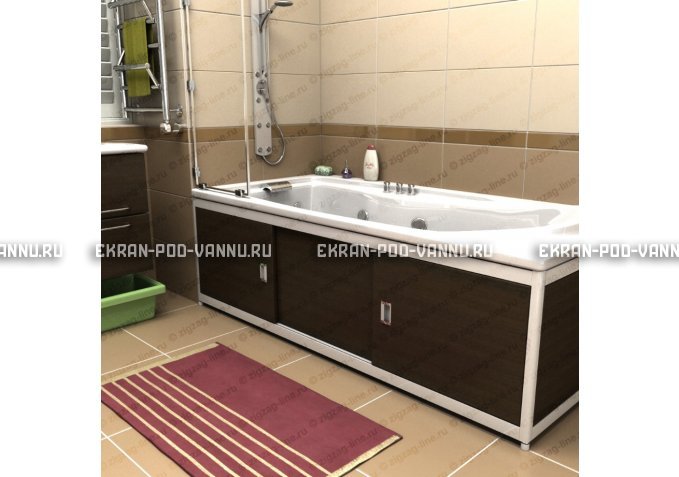 Экран из МДФ EMMY Монро 170 венге в алюминиевой раме – купить по цене 7200 руб. в интернет-магазине в городе Тула картинка 2
