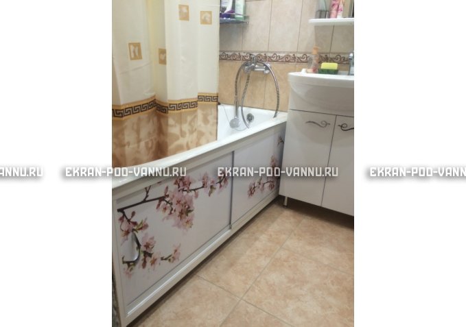 Раздвижной ФОТО экран - Белая акация – купить по цене 8500 руб. в интернет-магазине в городе Тула картинка 1