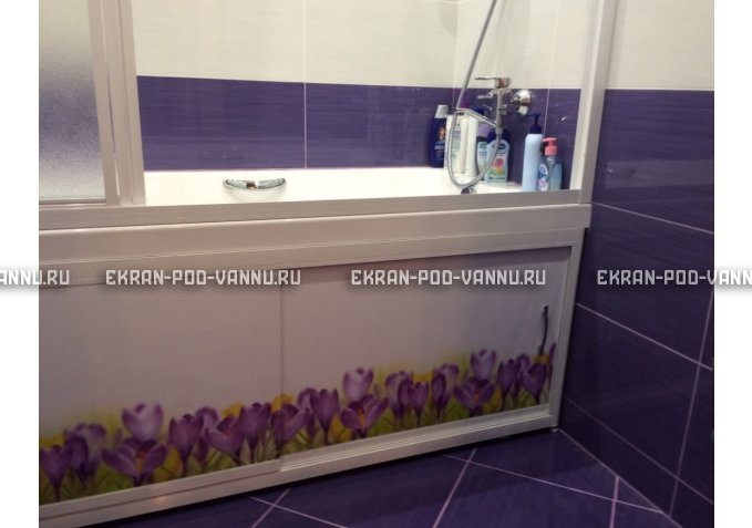 Экран на роликах EUROPLEX  Ирисы – купить по цене 12400 руб. в интернет-магазине в городе Тула картинка 3