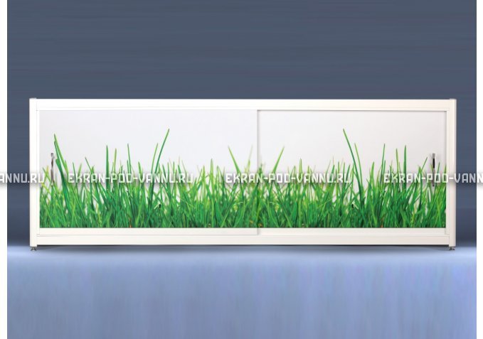 Экран на роликах EUROPLEX Трава – купить по цене 12400 руб. в интернет-магазине в городе Тула картинка 1