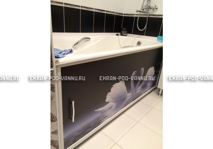 Раздвижной ФОТО экран - Лебеди – купить по цене 8500 руб. в интернет-магазине в городе Тула картинка 2