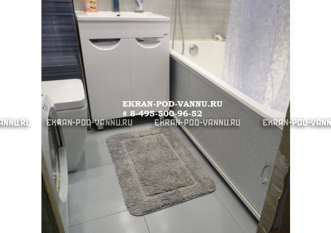 Раздвижной экран EUROPLEX Комфорт Серебро колотый лед – купить по цене 6550 руб. в интернет-магазине в городе Тула картинка 2
