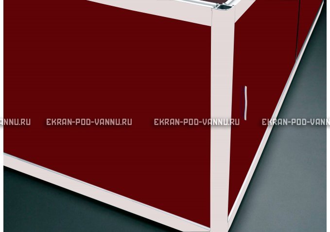 Торцевой экран EUROPLEX Комфорт бордовый – купить по цене 8760 руб. в интернет-магазине в городе Тула картинка 1