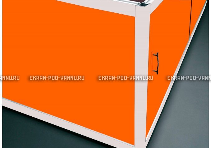 Угловой экран EUROPLEX Комфорт оранжевый – купить по цене 8180 руб. в интернет-магазине в городе Тула картинка 1
